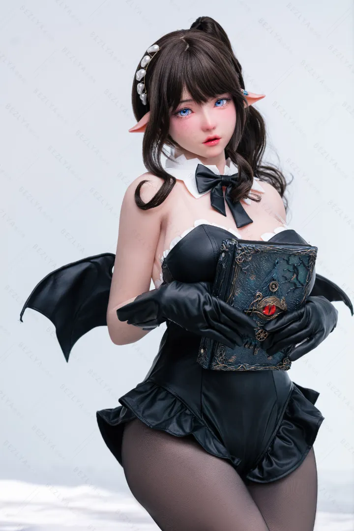 155cm (5ft1) G-Cup Fantasy Elf Succubus Silicone Head + TPE Body Hybrid Sex Doll xiaocanglan, ROS Head